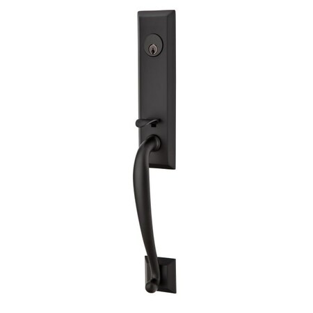 Emtek Flat Black Handleset 4414ATNUS19RH 4414ATNUS19RH